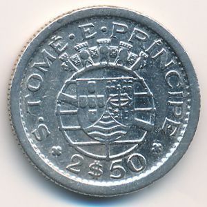 Sao Tome and Principe, 2,5 escudos, 1951