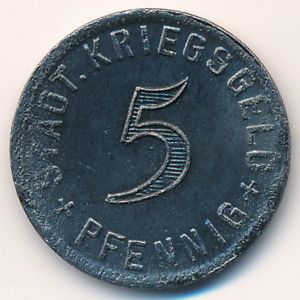 Кирхгайм-унтер-Тек., 5 пфеннигов (1917 г.)
