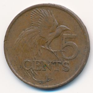 Trinidad & Tobago, 5 cents, 1990