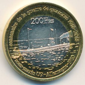 Juan de Nova Island., 200 francs, 2018