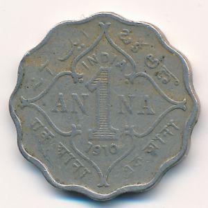 British West Indies, 1 anna, 1910
