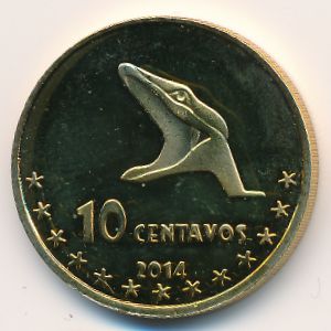 Cocos island., 10 centavos, 2014