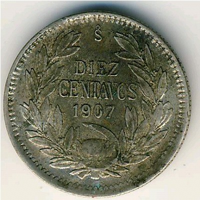 Chile, 10 centavos, 1899–1907