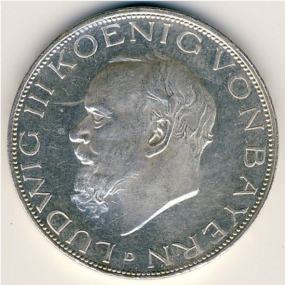 Бавария, 3 марки (1914 г.)