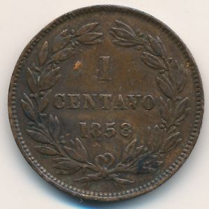Venezuela, 1 centavo, 1858–1863