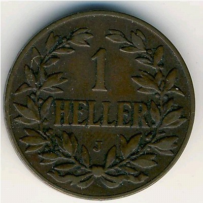 Немецкая Африка, 1 геллер (1904–1913 г.)