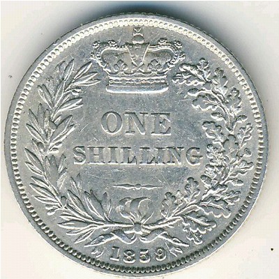 Great Britain, 1 shilling, 1838–1863