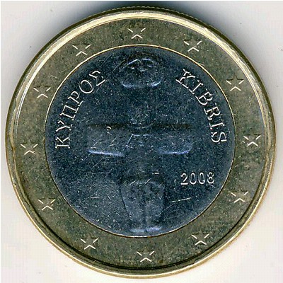 Кипр, 1 евро (2008–2019 г.)