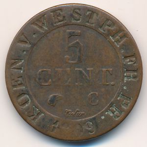 Westphalia, 5 centimes, 1808–1812