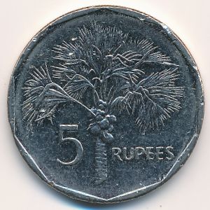 Seychelles, 5 rupees, 2010