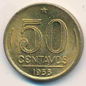 Бразилия, 50 сентаво (1955 г.)