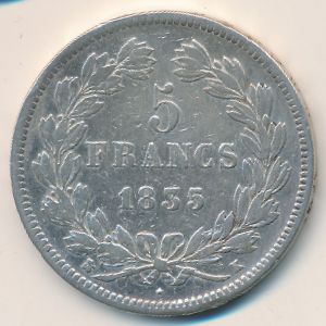 France, 5 francs, 1832–1848