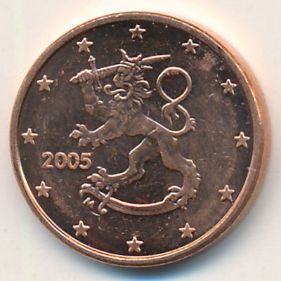 Finland, 1 euro cent, 2005