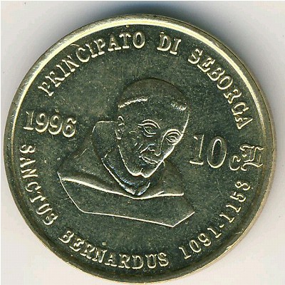 Seborga., 10 centesimi, 1996