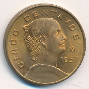 Mexico, 5 centavos, 1957