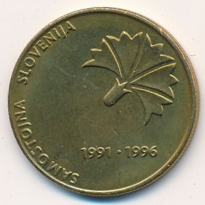 Slovenia, 5 tolarjev, 1996