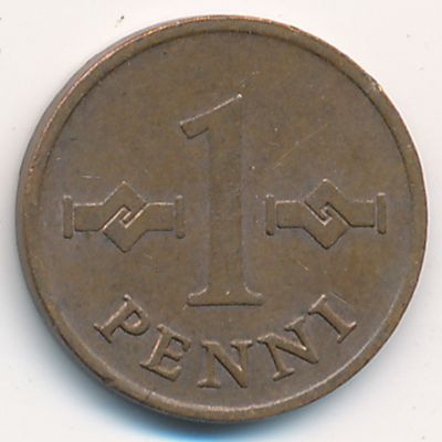 Finland, 1 penni, 1968