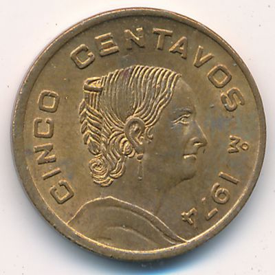 Mexico, 5 centavos, 1974