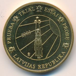 Латвия., 20 евроцентов (2003 г.)