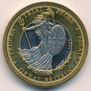 Великобритания., 1 евро (2002–2003 г.)