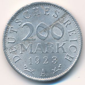 Веймарская республика, 200 марок (1923 г.)