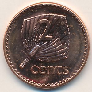 Fiji, 2 cents, 1990