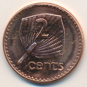 Fiji, 2 cents, 1990