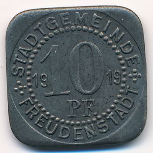 Фройденштадт., 10 пфеннигов (1919 г.)