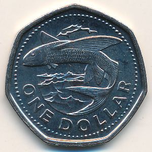 Barbados, 1 dollar, 2007–2012