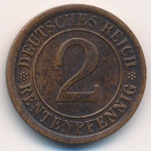 Веймарская республика, 2 рентенпфеннига (1924 г.)