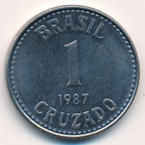 Бразилия, 1 крузадо (1987 г.)