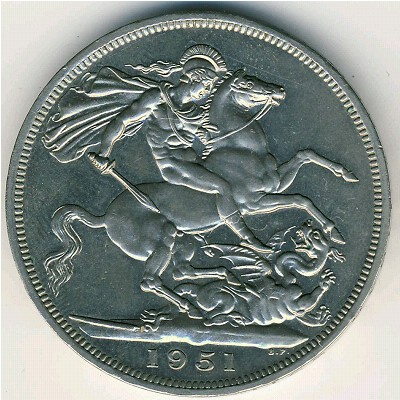 Great Britain, 1 crown, 1951