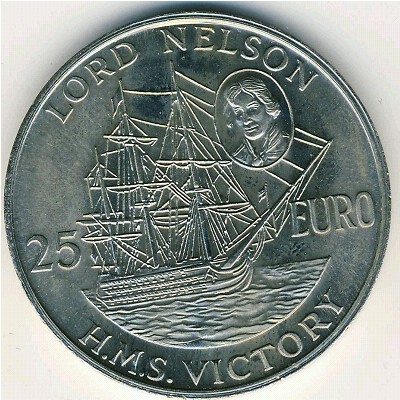 Великобритания., 25 евро (1996 г.)