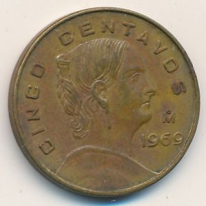 Mexico, 5 centavos, 1969
