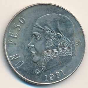 Mexico, 1 peso, 1981