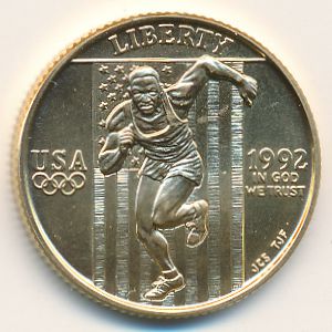 USA, 5 dollars, 1992