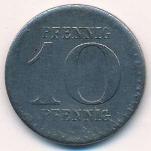 Наумбург., 10 пфеннигов (1919 г.)