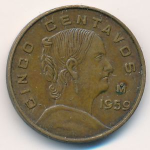 Mexico, 5 centavos, 1959