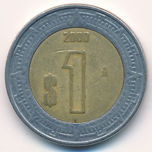 Mexico, 1 peso, 2000