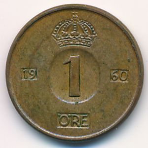 Sweden, 1 ore, 1960