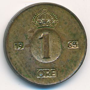 Sweden, 1 ore, 1963