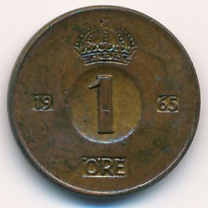 Sweden, 1 ore, 1965