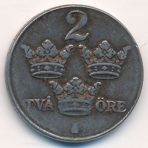 Sweden, 2 ore, 1943