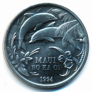 Hawaiian Islands., 1 dollar, 1994