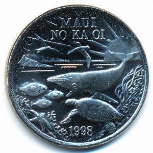 Hawaiian Islands., 1 dollar, 1998