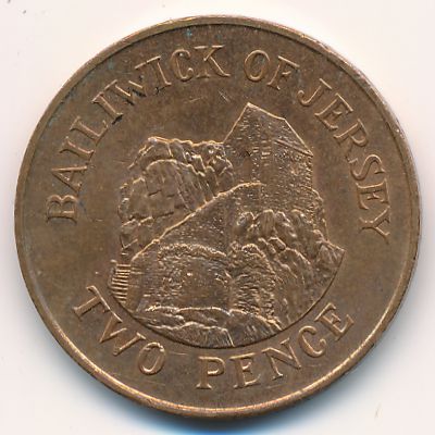 Jersey, 2 pence, 1988