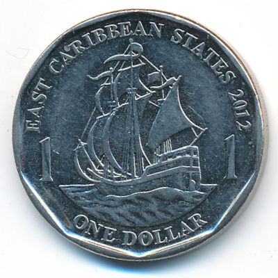 Восточные Карибы, 1 доллар (2012–2017 г.)