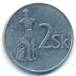 Slovakia, 2 koruny, 1993