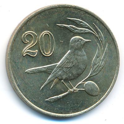 Кипр, 20 центов (1985–1988 г.)