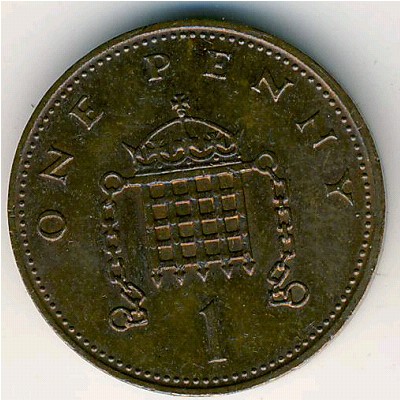 Великобритания, 1 пенни (1982–1984 г.)